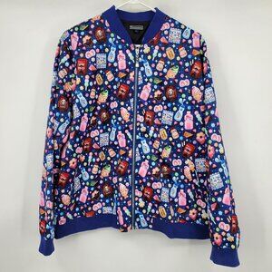 Tobi2moodring Otaku Japanese Snacks and Treats Zip Up Women's Bomber Jacket Larg